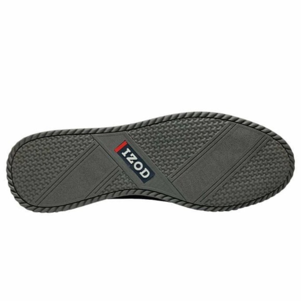 NEW Izod Men's Breeze Shoes  in black LACE UP COMFORT OXFORD MESH SNEAKER NIB - Picture 2 of 4